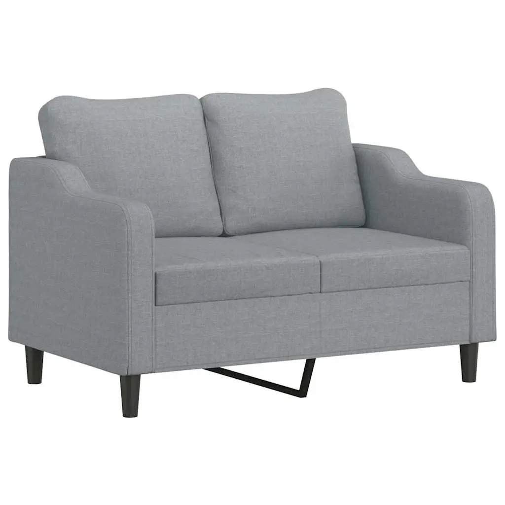 2-Piece Grey Sofa Set with Pillows