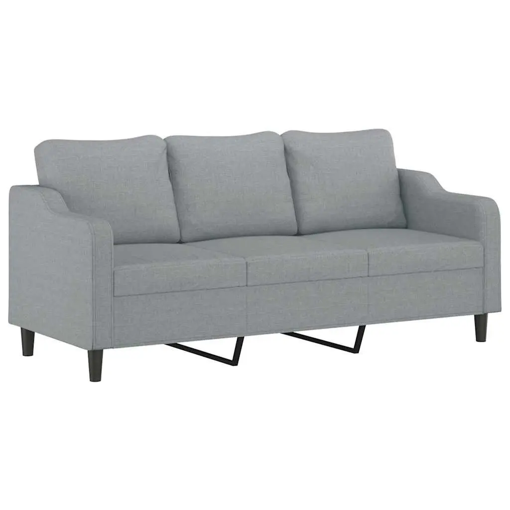 2-Piece Grey Sofa Set with Pillows