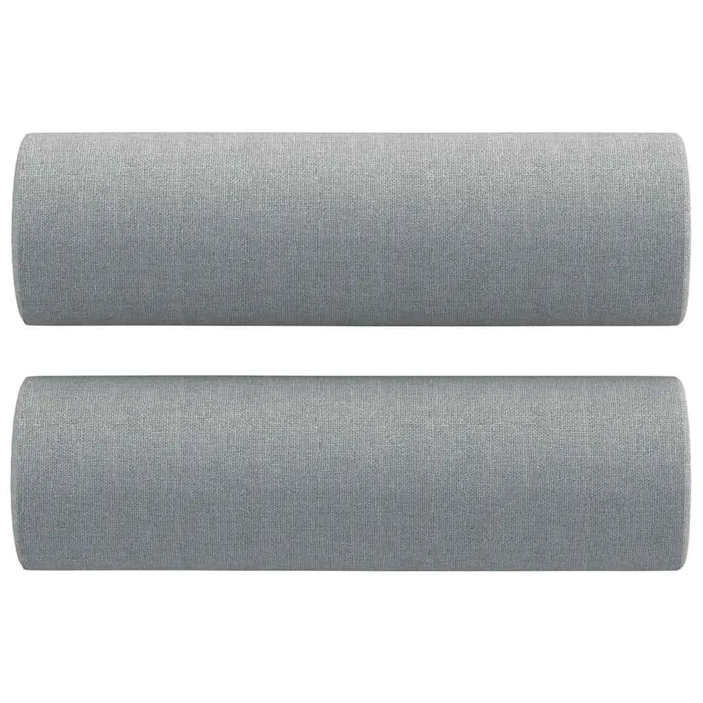 3-Piece Grey Sofa Set with Footstool
