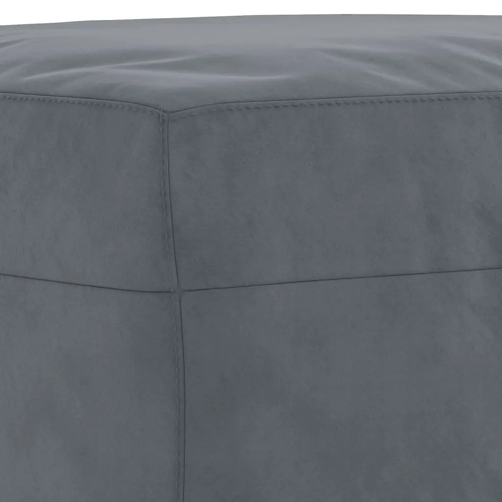 3 Piece Sofa Set Grey Velvet Living Room Furniture