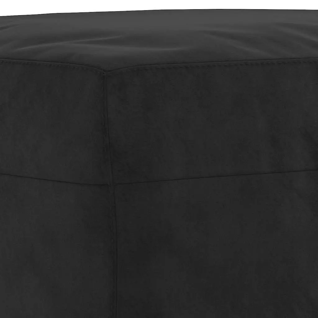 3 Piece Sofa Set Black Velvet Living Room Furniture