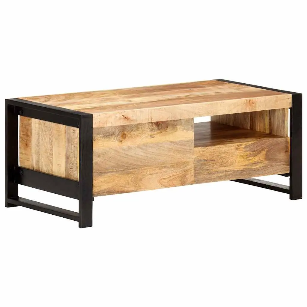 Coffee Table 100x50x40cm with Storage Door Drawer Shelf Industrial Living Room