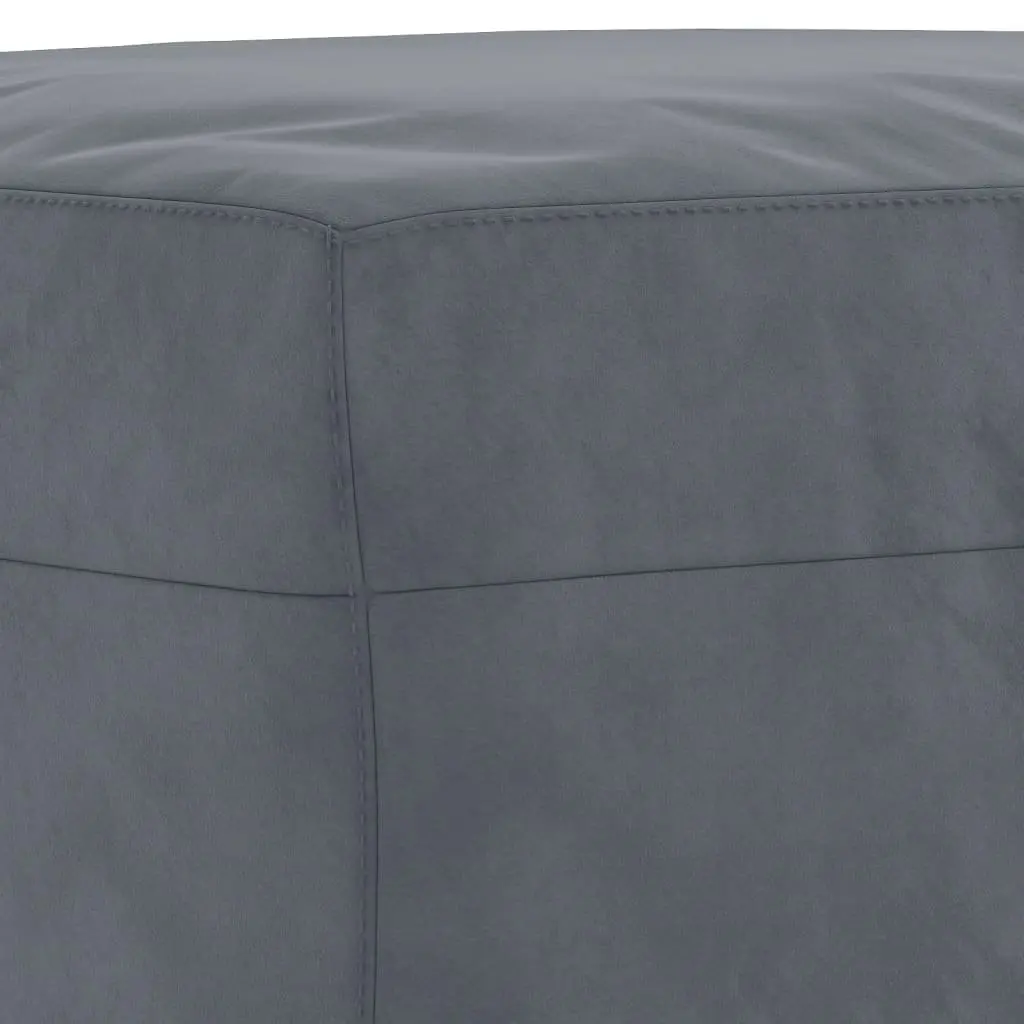 3 Piece Sofa Set Living Room Grey Velvet