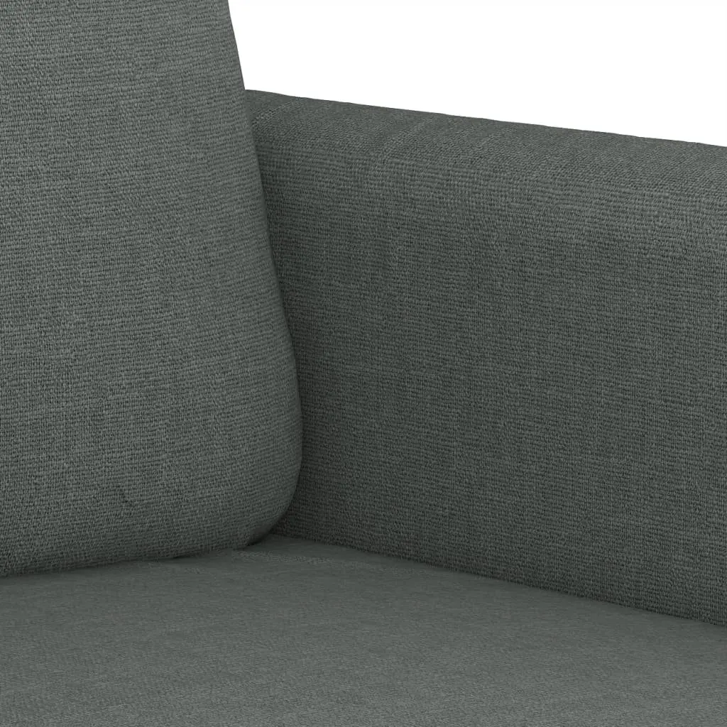 3 Piece Sofa Set Grey Fabric Lounge Suite Cushions Comfortable Seating