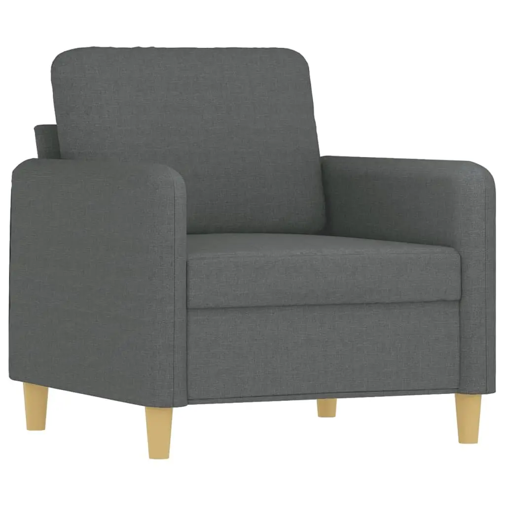 Sofa Set Living Room Grey Fabric 3 Piece