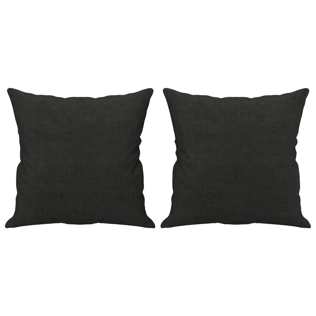 3 Piece Sofa Set Living Room Black Fabric