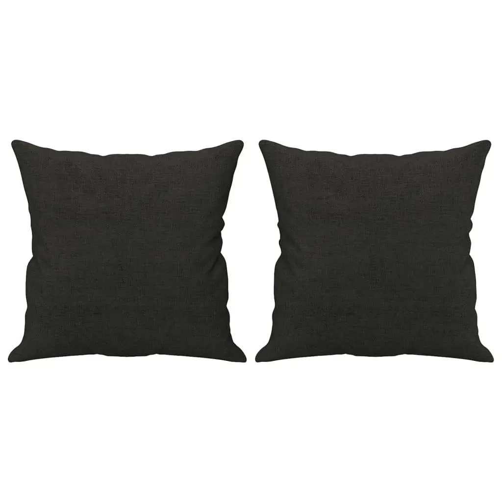 4 Piece Black Fabric Sofa Set with Sturdy Construction