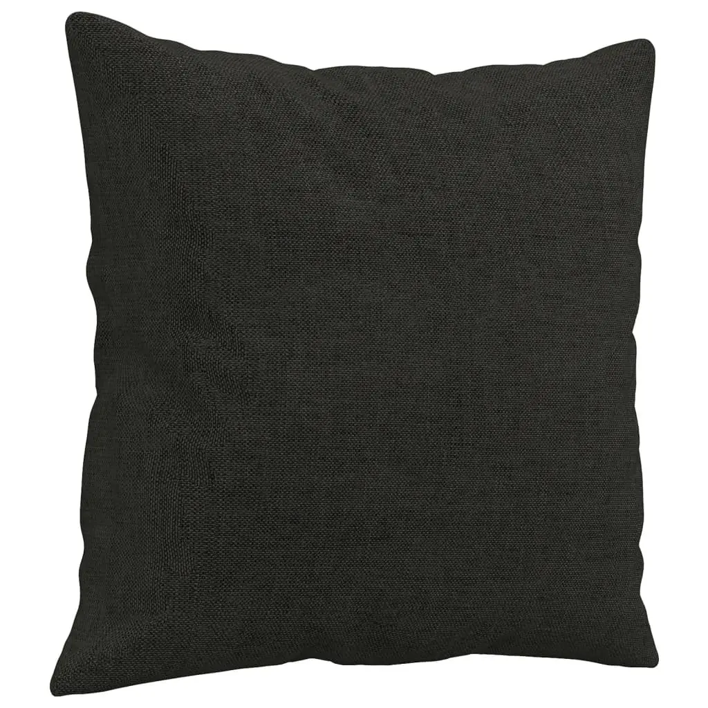 2 Piece Black Fabric Sofa Set