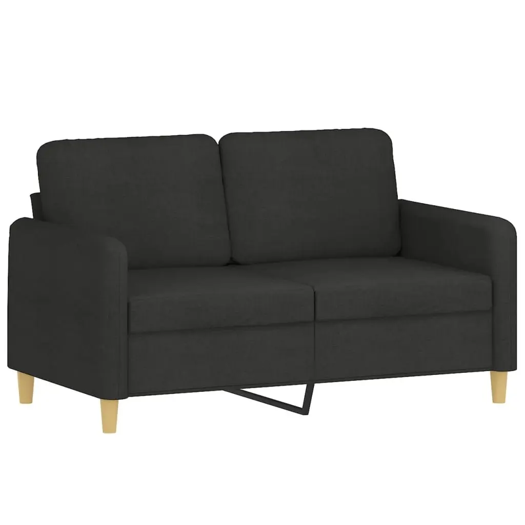 3 Piece Black Fabric Sofa Set