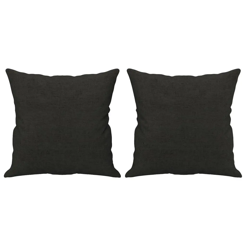 3 Piece Black Fabric Sofa Set
