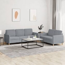 Specifications of Grey Fabric Sofa Set: 2-Piece Suite