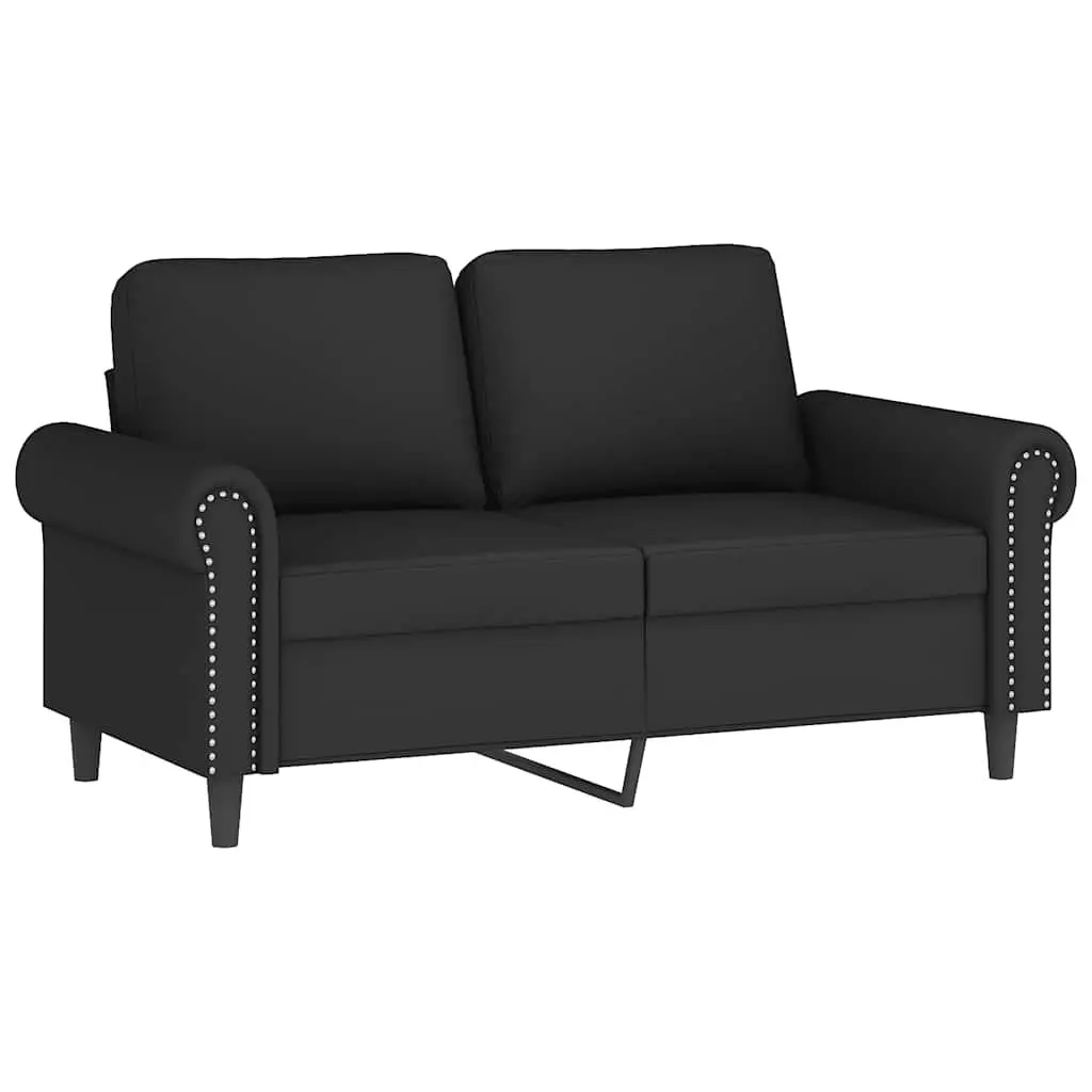 4 Piece Sofa Set for Living Room Black Velvet