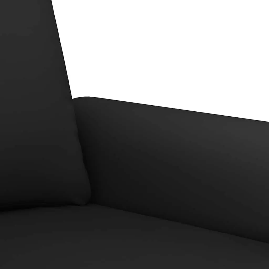 4 Piece Sofa Set for Living Room Black Velvet