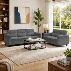 Specifications of the Grey Microfibre 2 Piece Sofa Set
