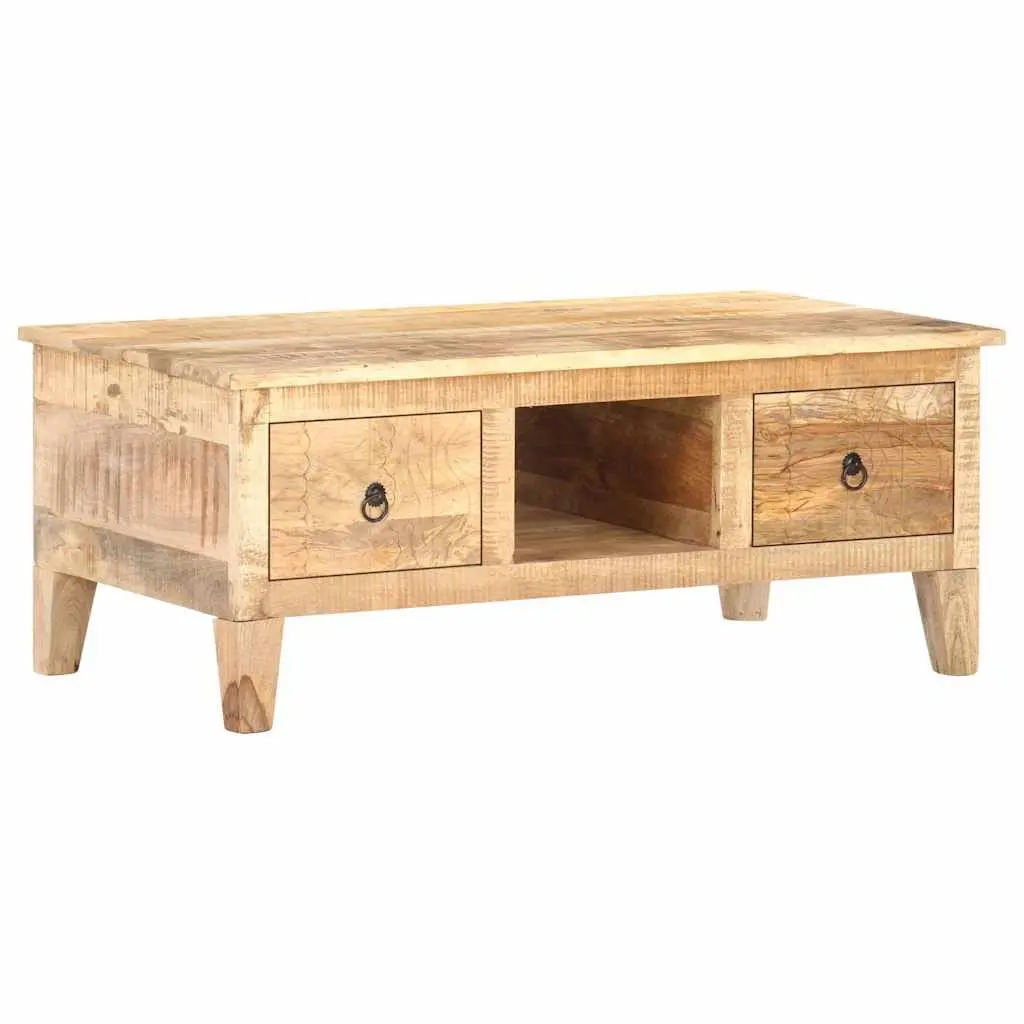 Coffee Table 100x55x40 cm with Drawers Storage Compartment Living Room Furniture