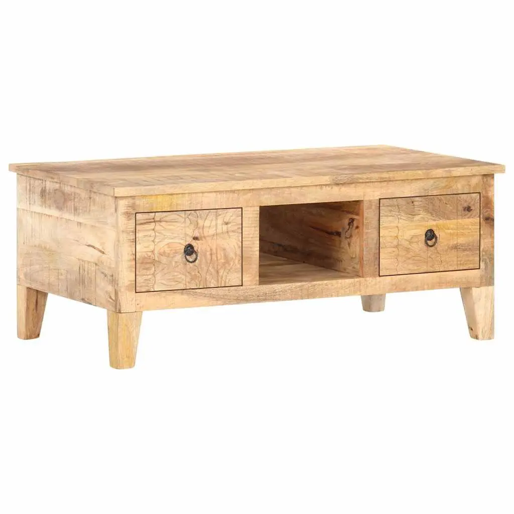 Coffee Table 100x55x40 cm with Drawers Storage Compartment Living Room Furniture