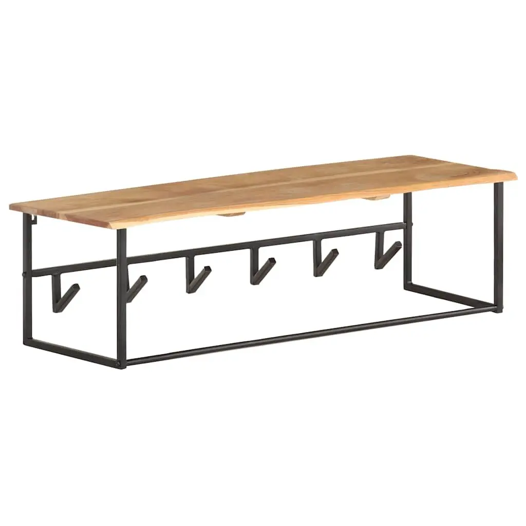 Wooden Peg Coat Rack with Shelf