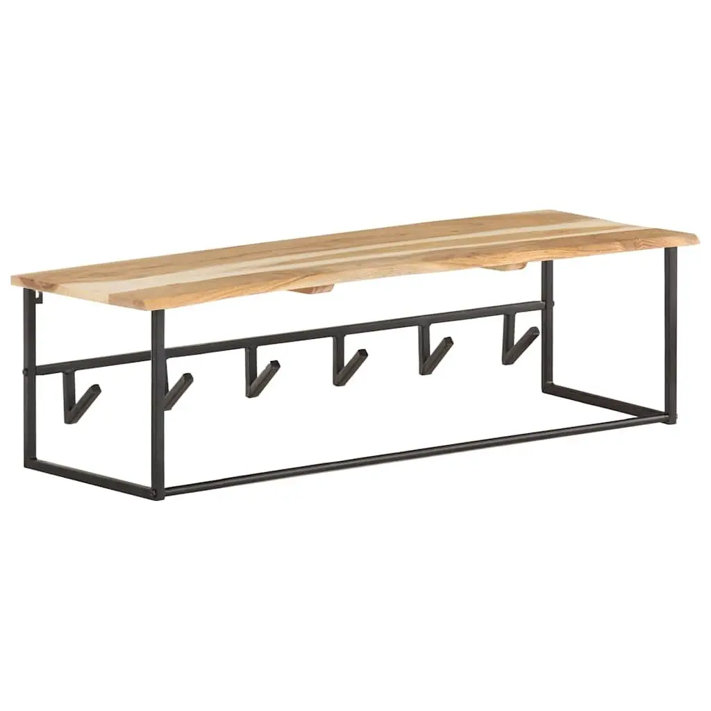 Wooden Peg Coat Rack with Shelf