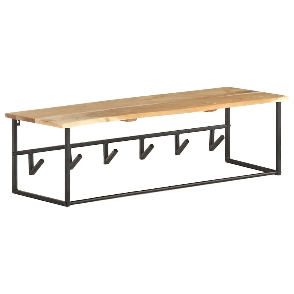 Wooden Peg Coat Rack with Shelf