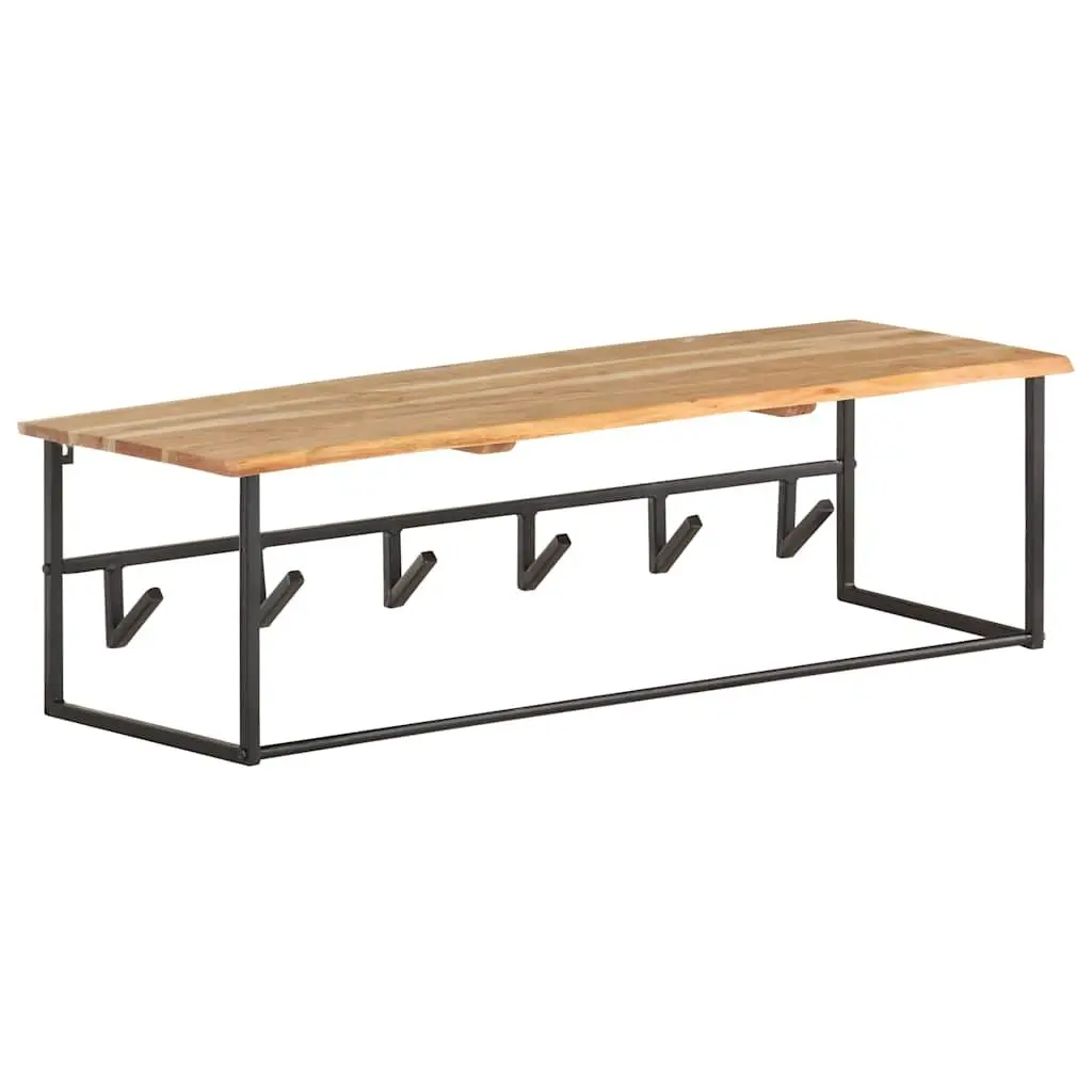 Wooden Peg Coat Rack with Shelf