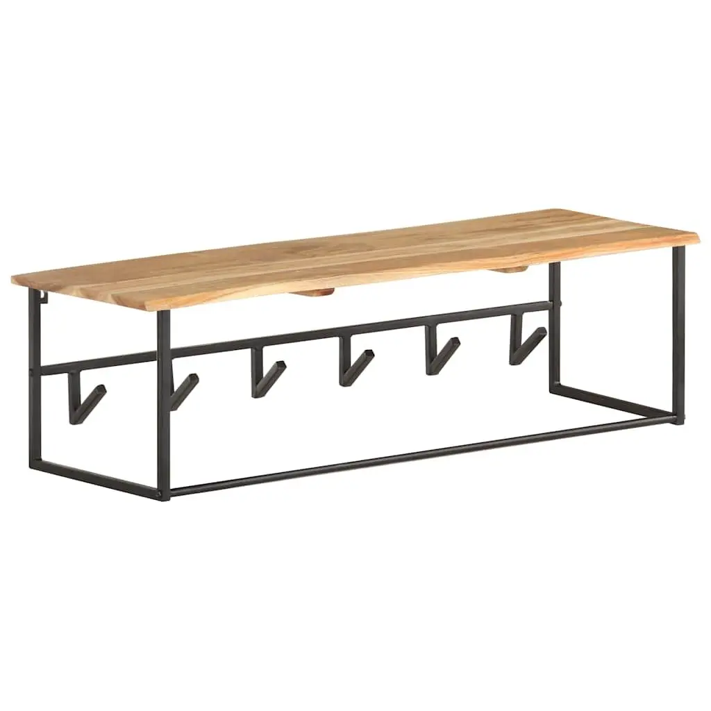 Wooden Peg Coat Rack with Shelf