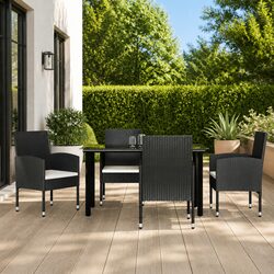 Specifications of 5 Piece Outdoor Dining Set in Black