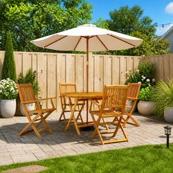 Specifications for Solid Acacia Wood 5 Piece Garden Set