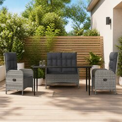 Garden Dining Set Specifications: 4-Piece Outdoor Furniture