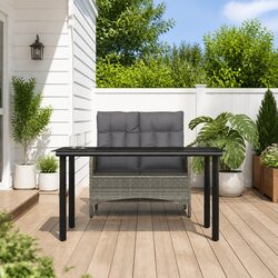 Garden Dining Set Specifications: 2 Piece Grey Rattan
