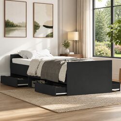 Specifications for Bed Frame 90x190 cm in Black