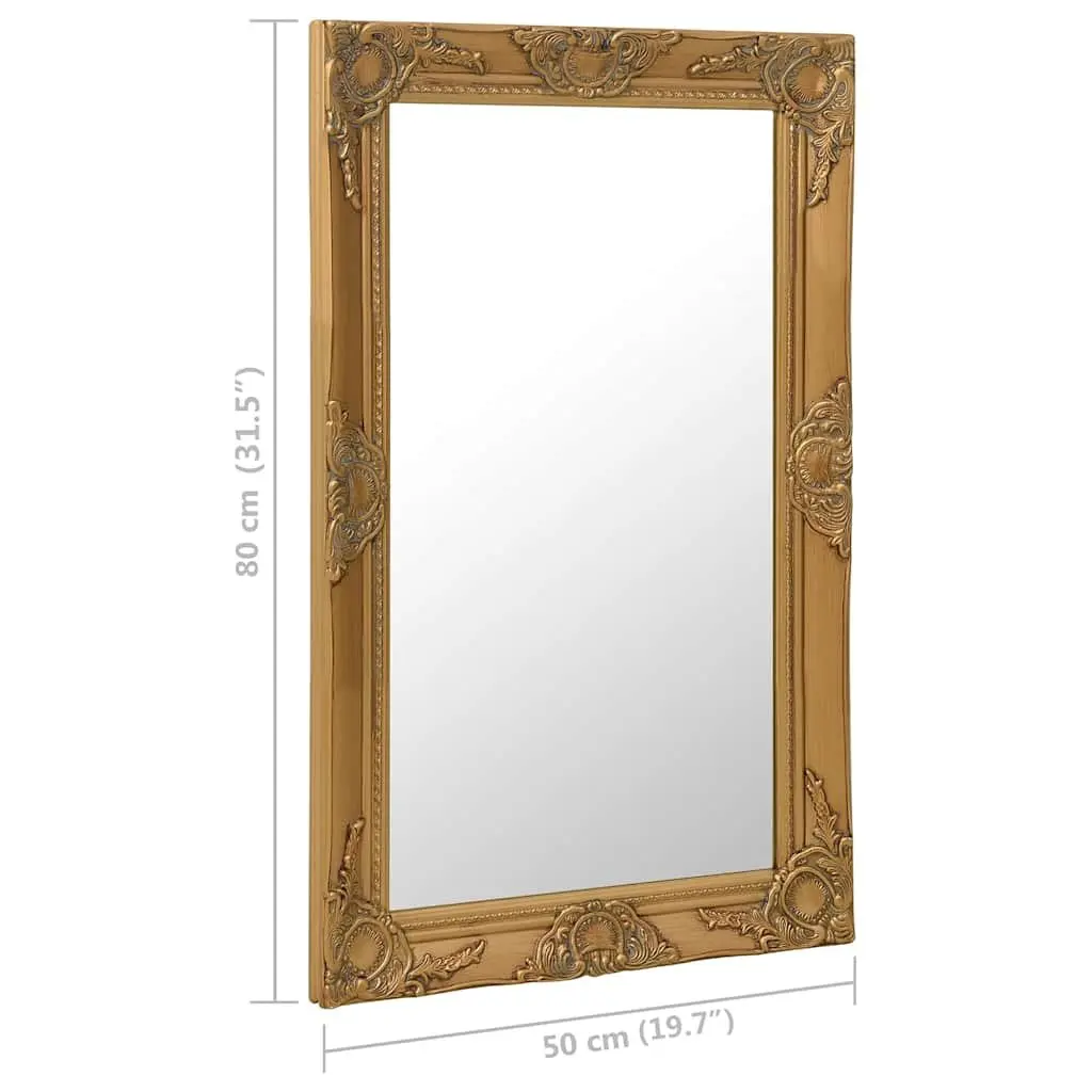 Wall Mirror Baroque Style Decorative Ornate Home Decor 50x80cm