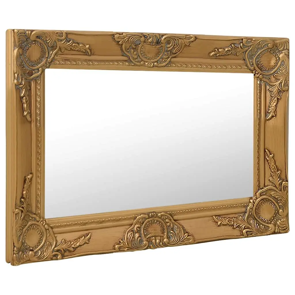 Baroque Wall Mirror Home Decor 60x40 cm Gold Frame