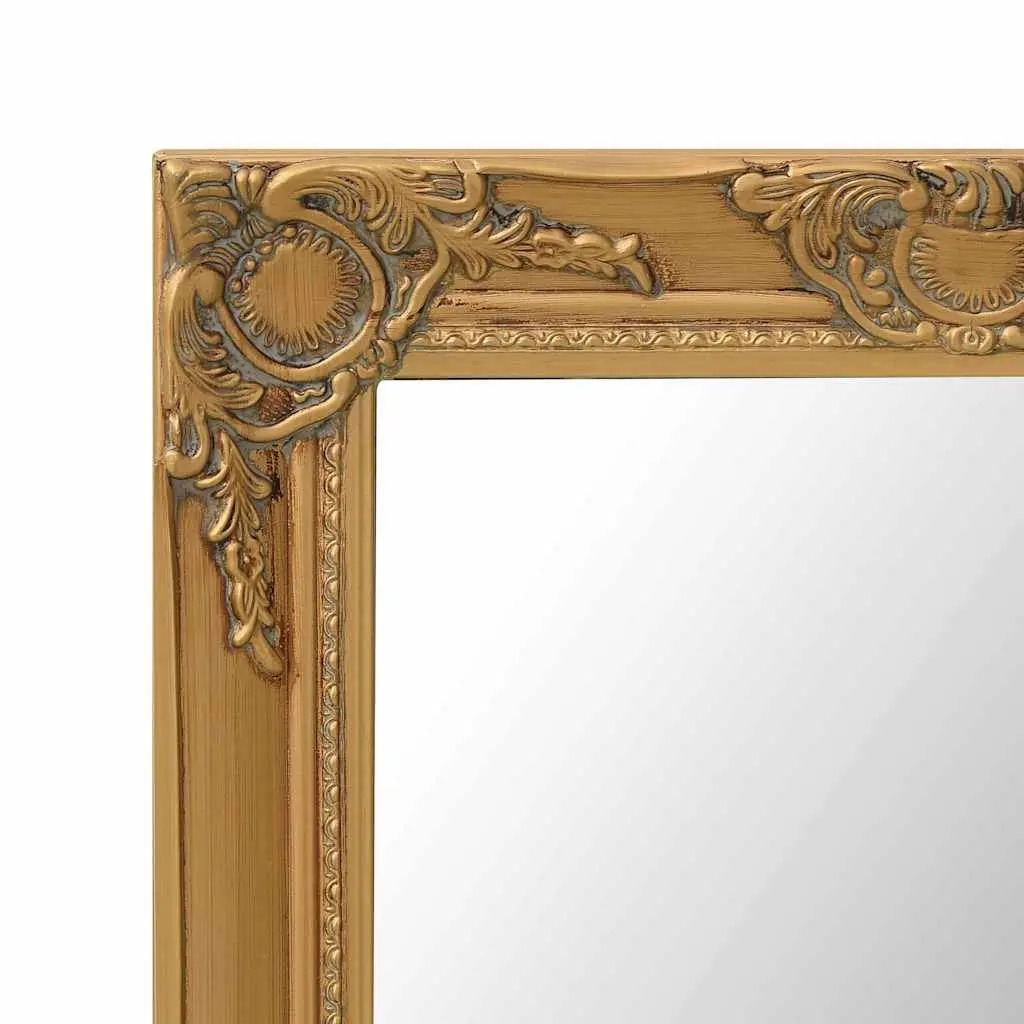 Baroque Wall Mirror Home Decor 60x40 cm Gold Frame