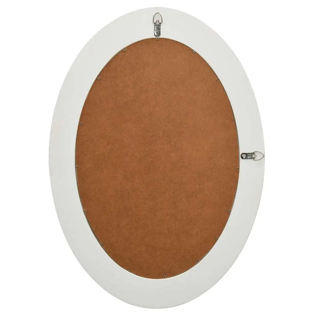 50x70 cm White Baroque Wall Mirror