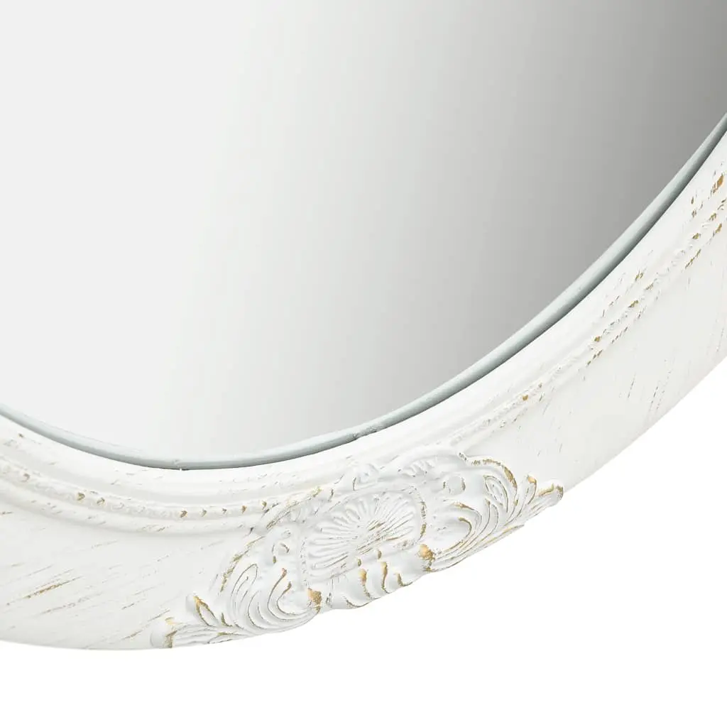 50x70 cm White Baroque Wall Mirror