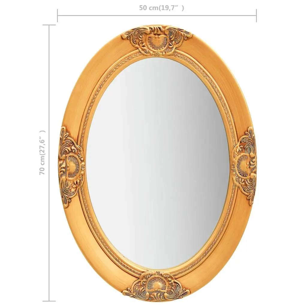 Baroque Wall Mirror Gold Frame 50x70cm Ornate Decorative Home Decor