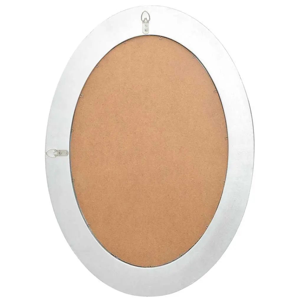 50x70 cm Silver Wall Mirror with Baroque Wooden Frame