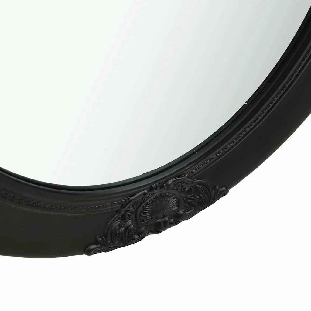 Wall Mirror Baroque Style Black 50x70 cm Ornate Frame Decor Bedroom