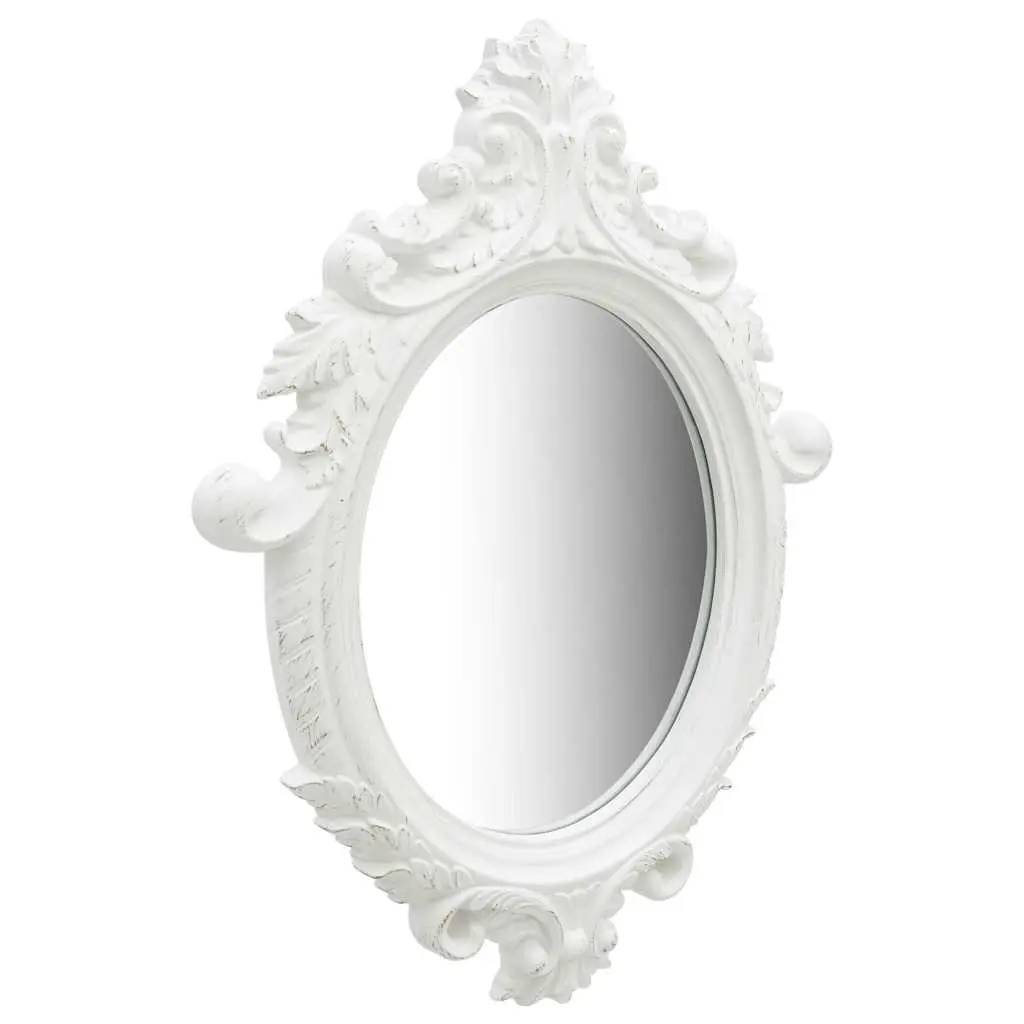 Wall Mirror Dressing Room 56x76 cm White Ornate Frame