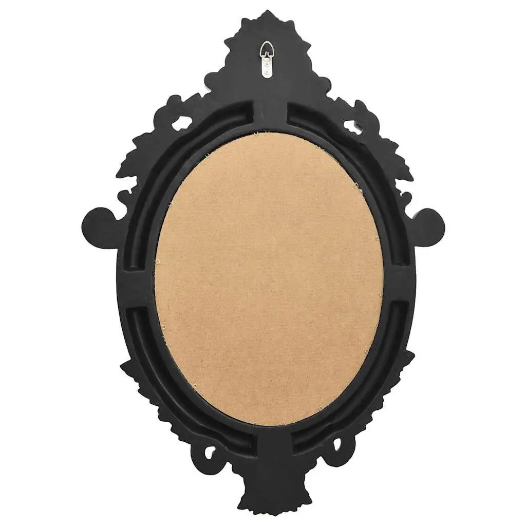 Wall Mirror Bedroom Dressing Room 56x76cm Black Ornate Frame