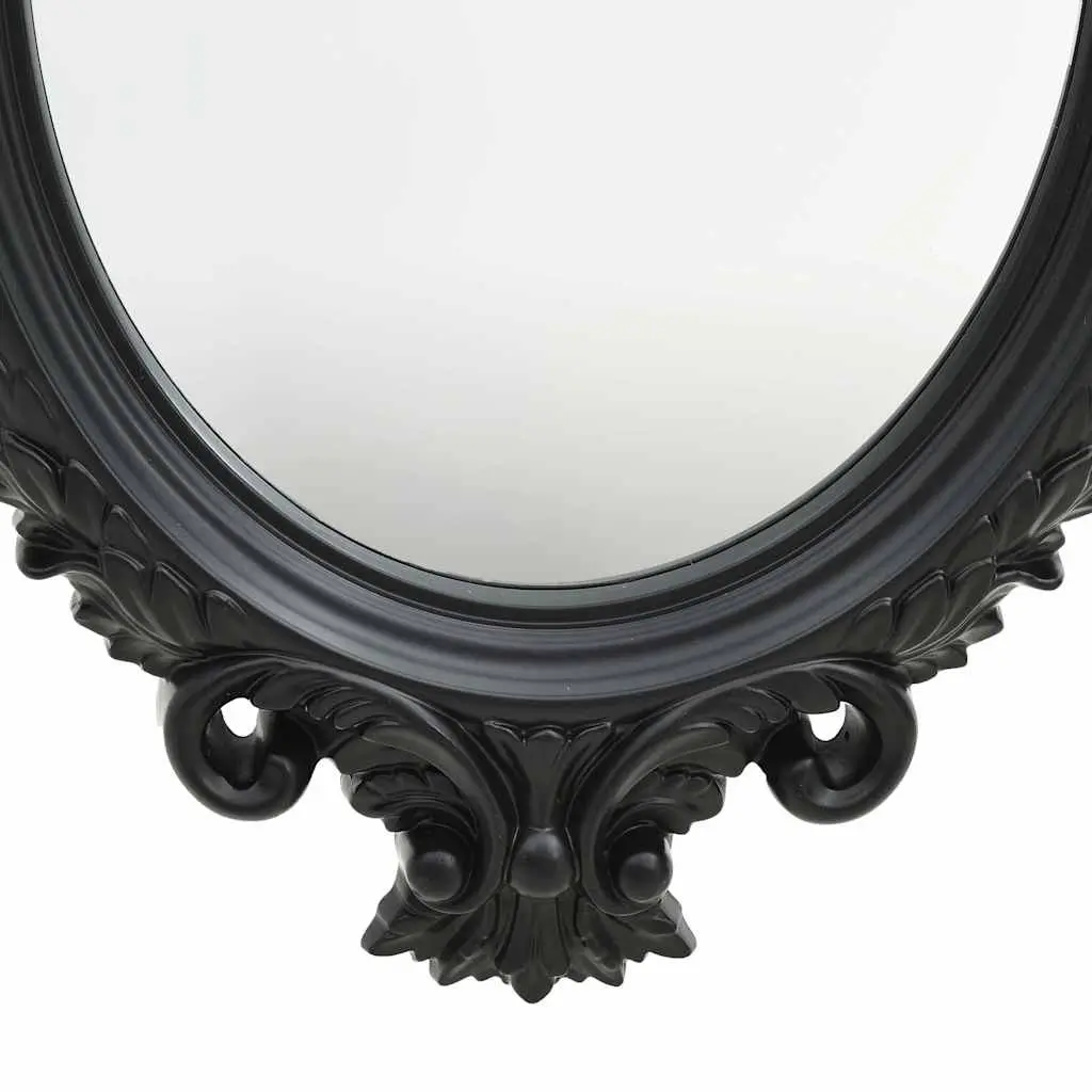 Wall Mirror Bedroom Dressing Room 56x76cm Black Ornate Frame