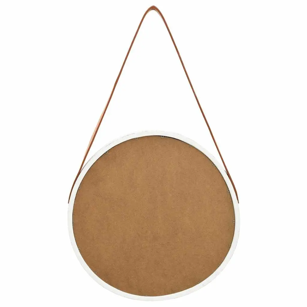 40cm Round Wall Mirror with Strap