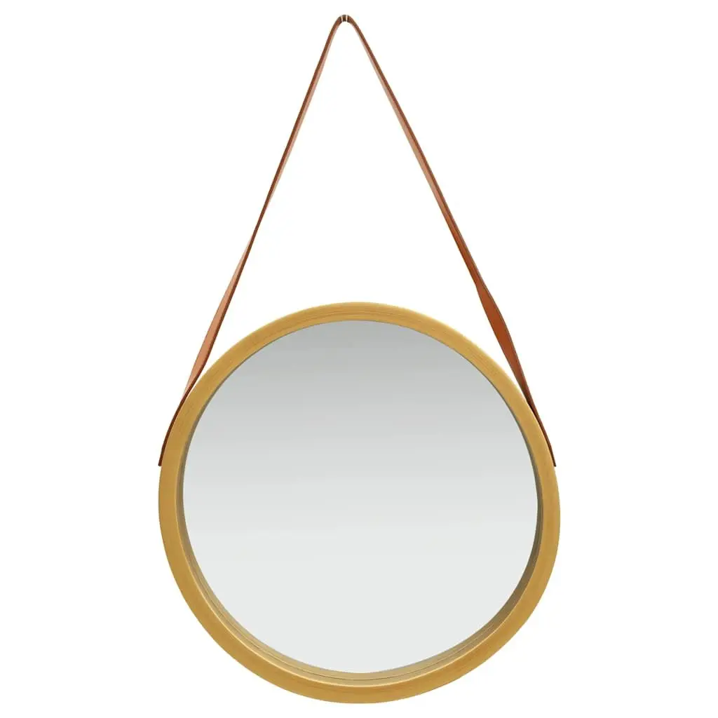 Round Wall Mirror for Bedroom Living Room 50cm Gold Frame