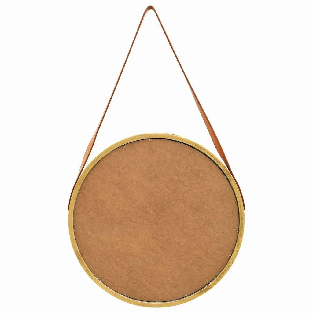 Round Wall Mirror for Bedroom Living Room 50cm Gold Frame