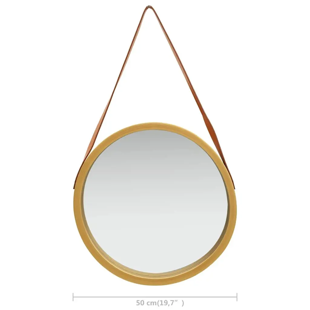 Round Wall Mirror for Bedroom Living Room 50cm Gold Frame