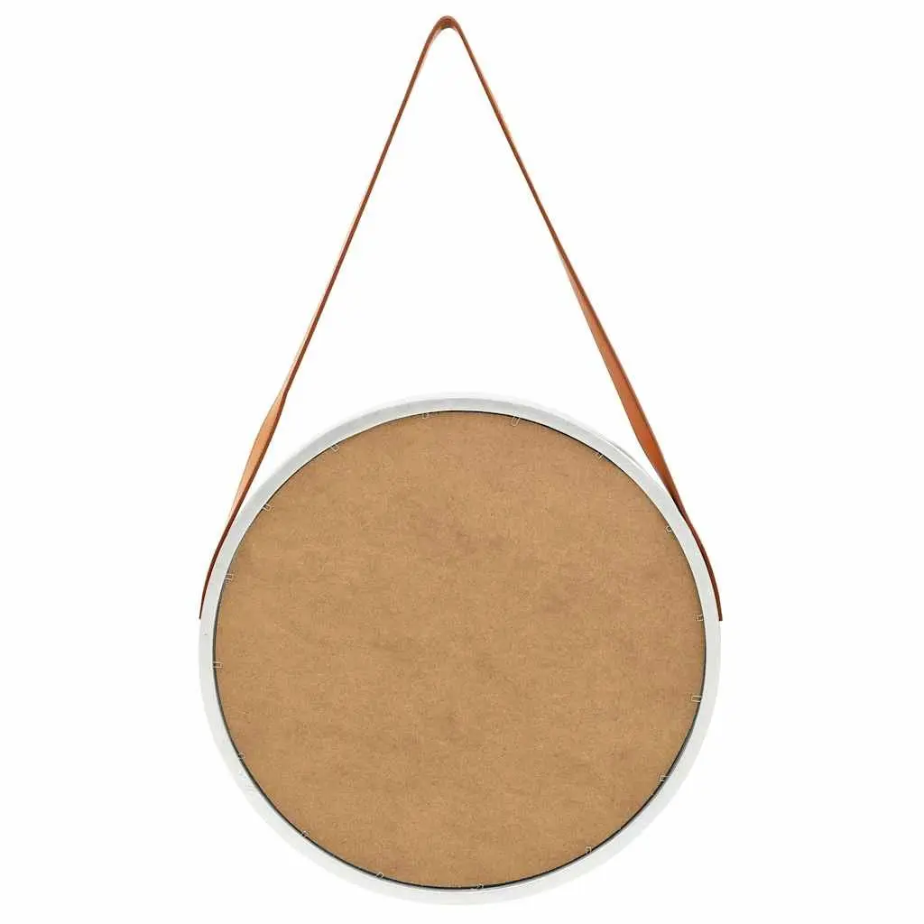 Silver Round Wall Mirror 50 cm