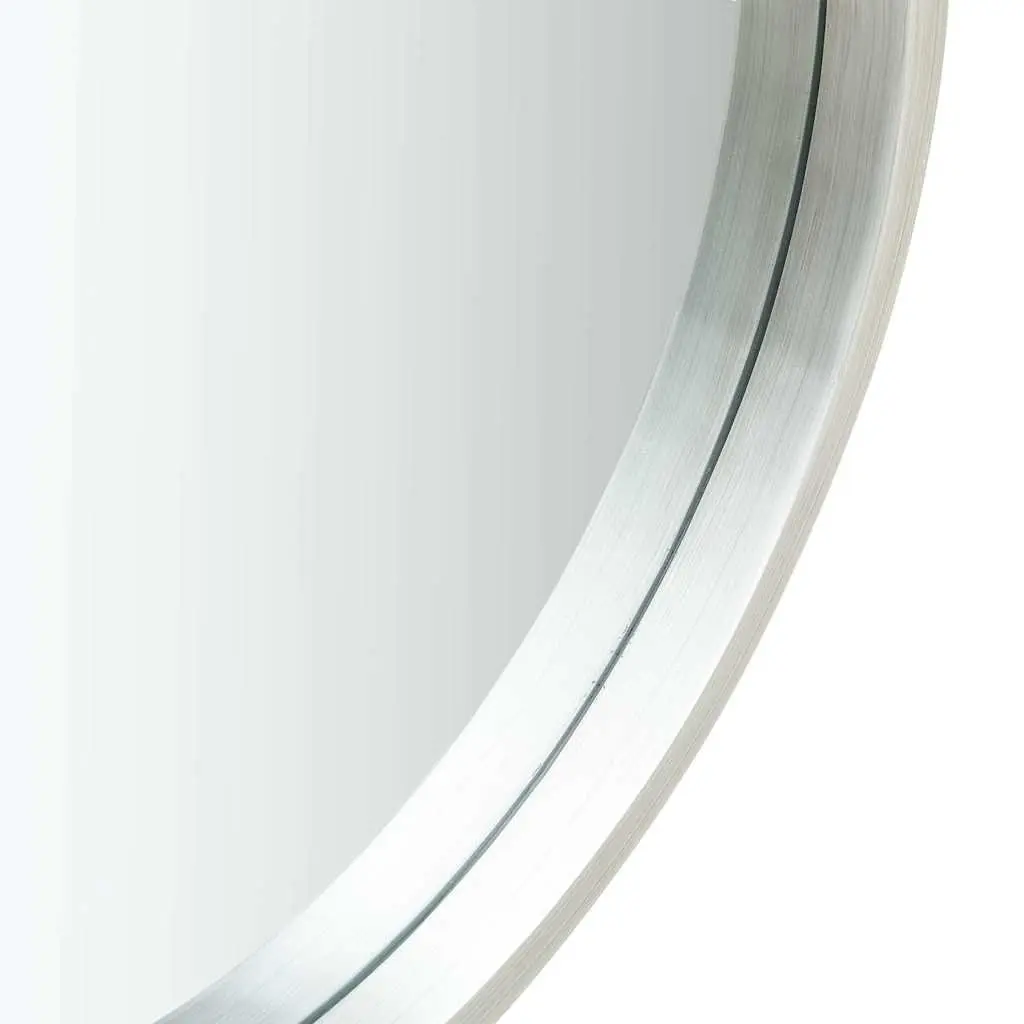 Silver Round Wall Mirror 50 cm