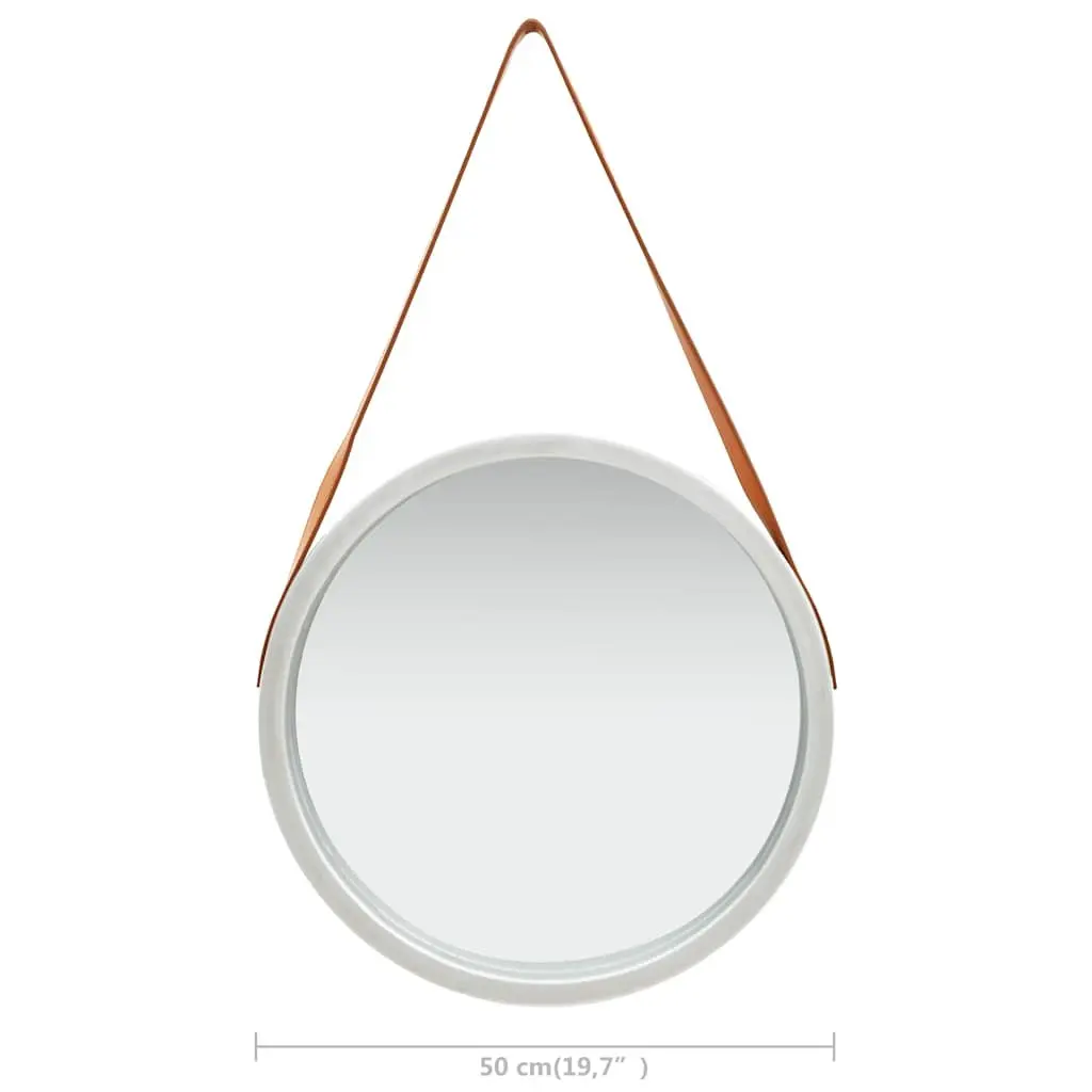 Silver Round Wall Mirror 50 cm