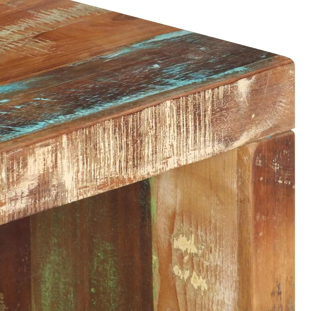 2 Piece Coffee Table Set Living Room Solid Reclaimed Wood Brown