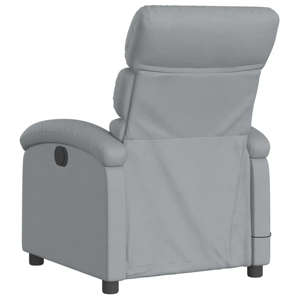 Electric Massage Recliner Chair for Living Room Grey Fabric